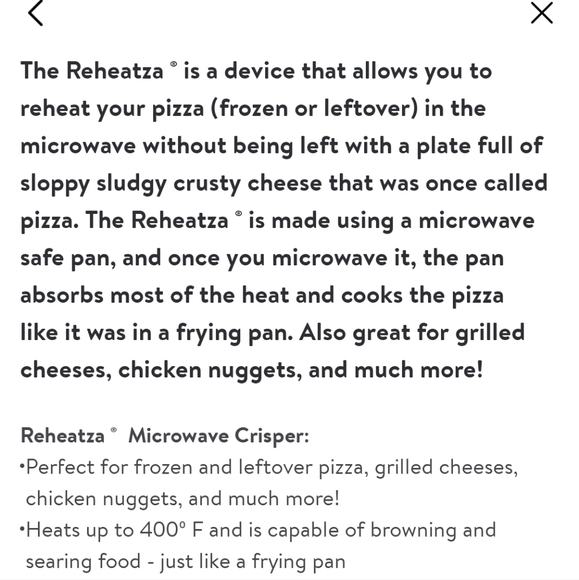 Reheatza Microwave Crisper As Seen on TV - Picture 3 of 4
